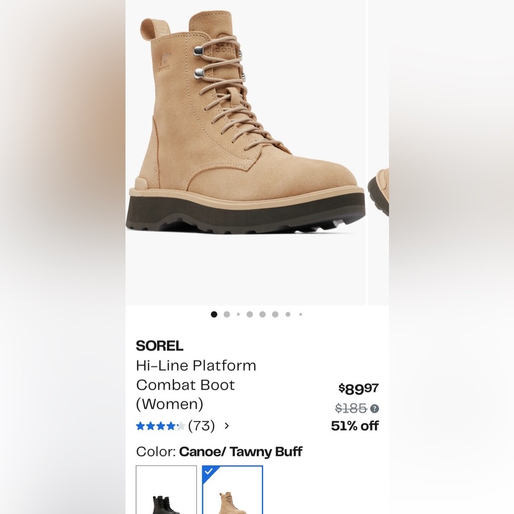 SOREL Hi-Line Combat Boots size 8 - Picture 6 of 6